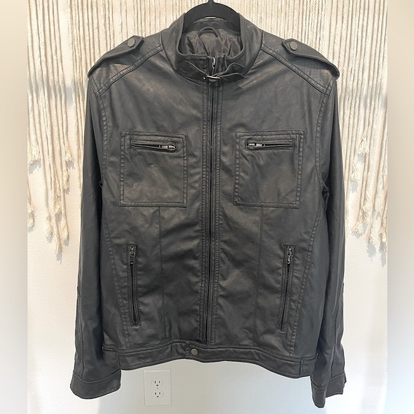 INC International Concepts Jackets & Blazers - INC International Concepts Faux Leather Jacket Size M UNISEX